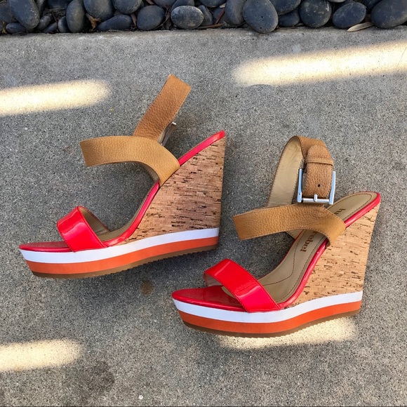 luxury rebel Shoes - 🍓[Luxury Rebel] Orange Dani Wedge Sandals